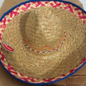 Festive straw sombrero hat for parties and celebrations